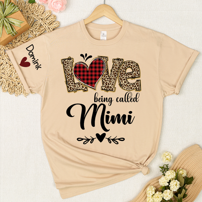 Personalize Grandma Love Being Called Mimi and Grnadkids T-shirt