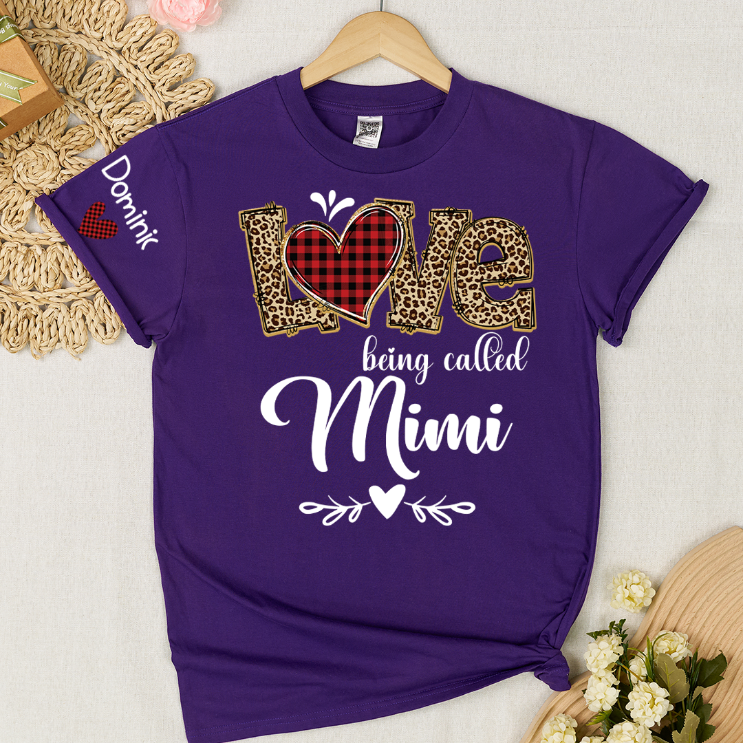 Personalize Grandma Love Being Called Mimi and Grnadkids T-shirt