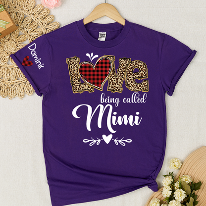 Personalize Grandma Love Being Called Mimi and Grnadkids T-shirt