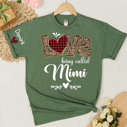 Personalize Grandma Love Being Called Mimi and Grnadkids T-shirt