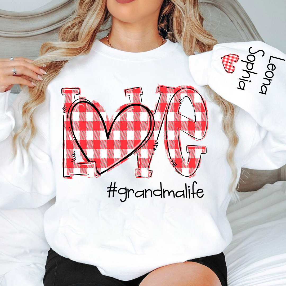 Love Grandma Life And Grandkids Best Chrirstmas Gift Sweatshirt