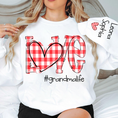 Love Grandma Life And Grandkids Best Chrirstmas Gift Sweatshirt