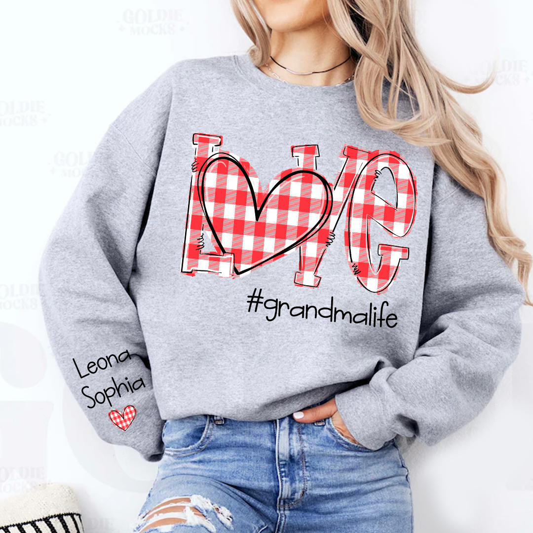 Love Grandma Life And Grandkids Best Chrirstmas Gift Sweatshirt