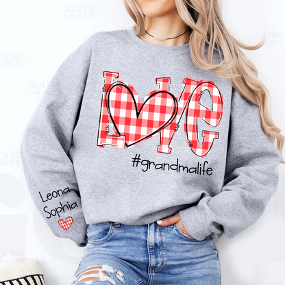 Love Grandma Life And Grandkids Best Chrirstmas Gift Sweatshirt