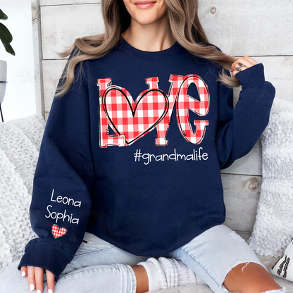 Love Grandma Life And Grandkids Best Chrirstmas Gift Sweatshirt
