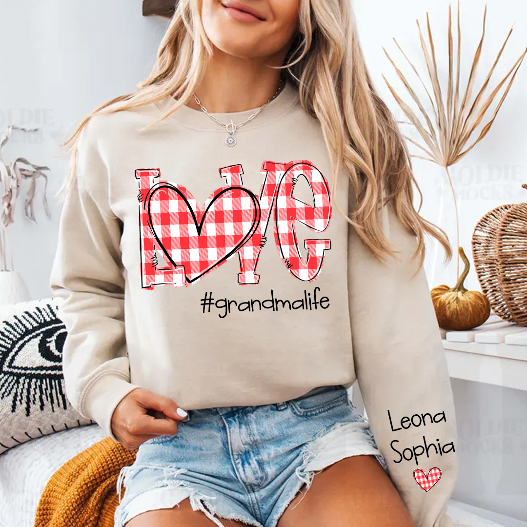 Love Grandma Life And Grandkids Best Chrirstmas Gift Sweatshirt