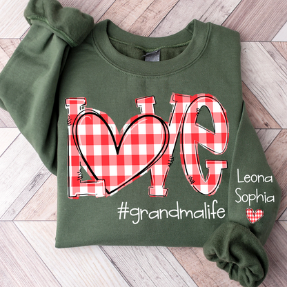 Love Grandma Life And Grandkids Best Chrirstmas Gift Sweatshirt