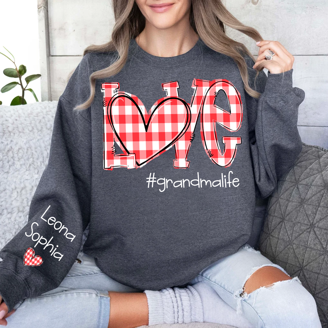Love Grandma Life And Grandkids Best Chrirstmas Gift Sweatshirt