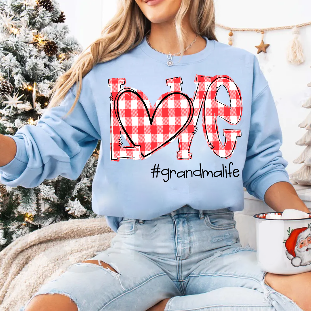 Love Grandma Life And Grandkids Best Chrirstmas Gift Sweatshirt