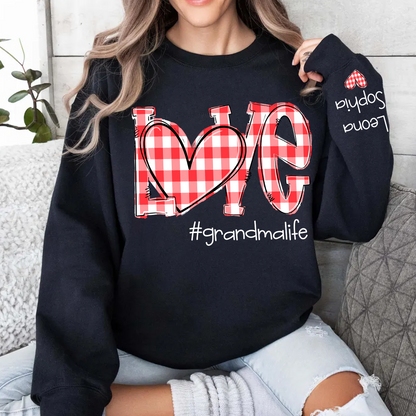 Love Grandma Life And Grandkids Best Chrirstmas Gift Sweatshirt
