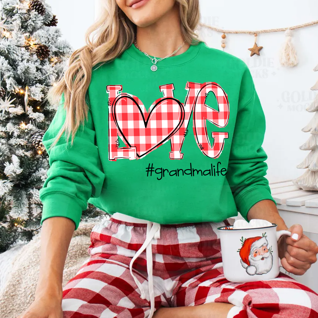 Love Grandma Life And Grandkids Best Chrirstmas Gift Sweatshirt