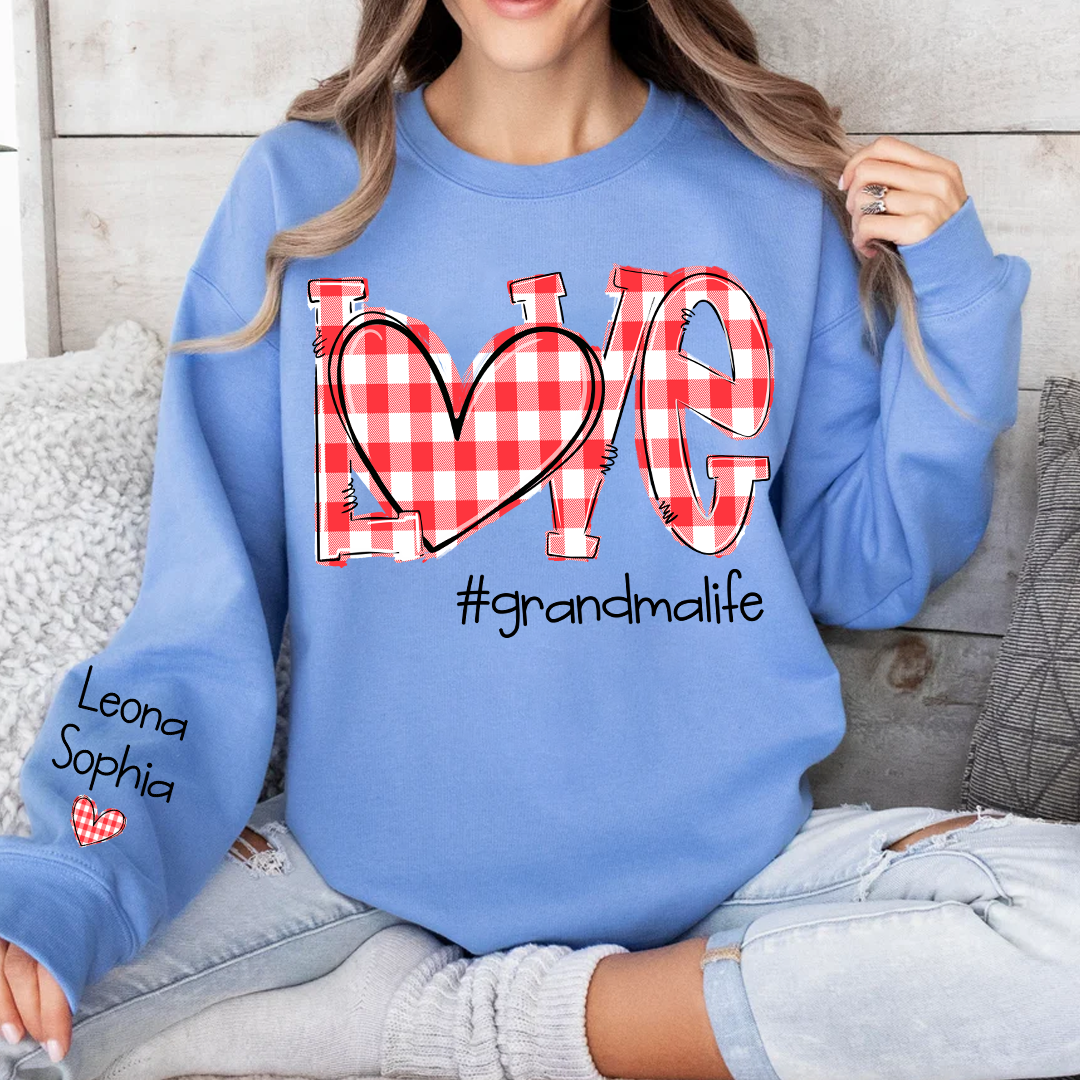 Love Grandma Life And Grandkids Best Chrirstmas Gift Sweatshirt