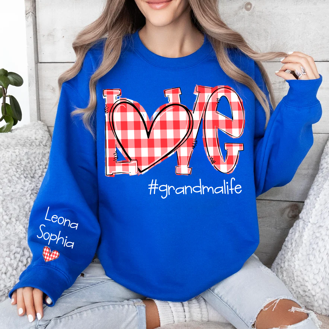 Love Grandma Life And Grandkids Best Chrirstmas Gift Sweatshirt