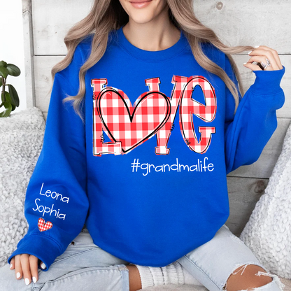 Love Grandma Life And Grandkids Best Chrirstmas Gift Sweatshirt