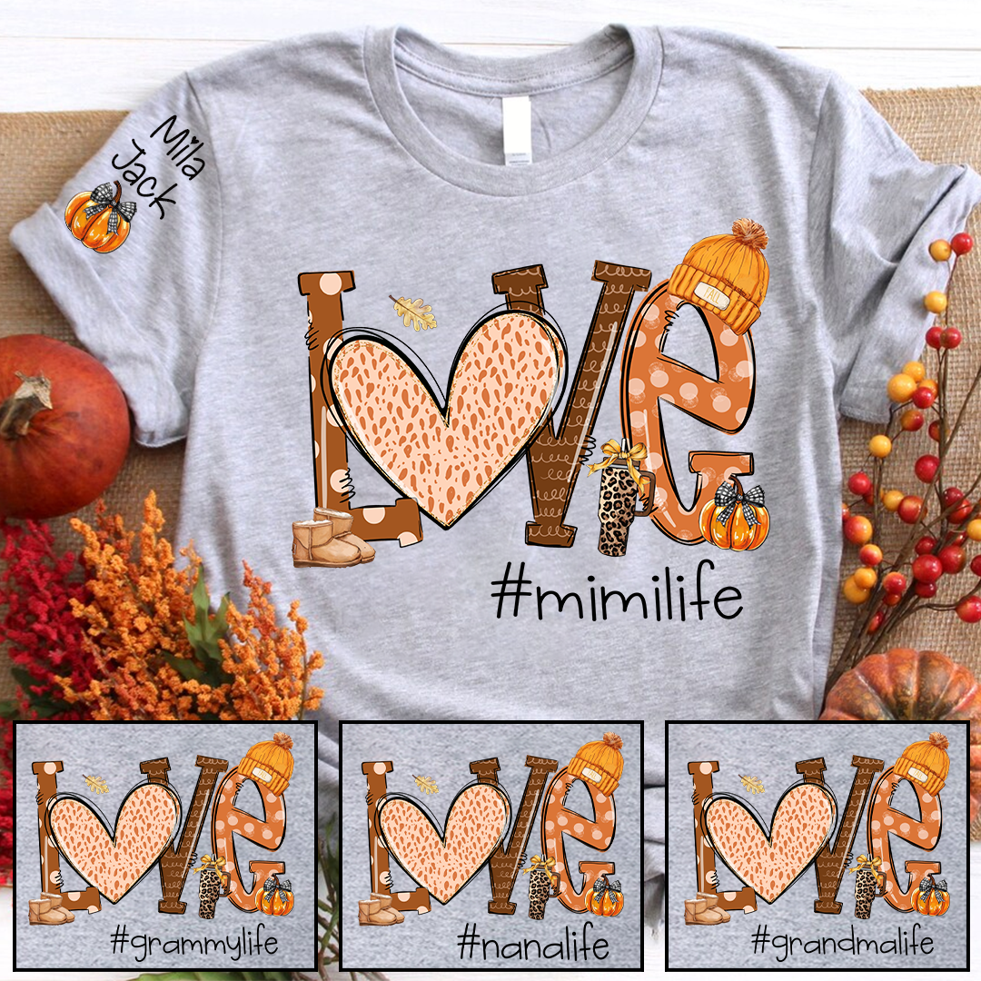 Love Mimi Life with Grandkids Autumn Season