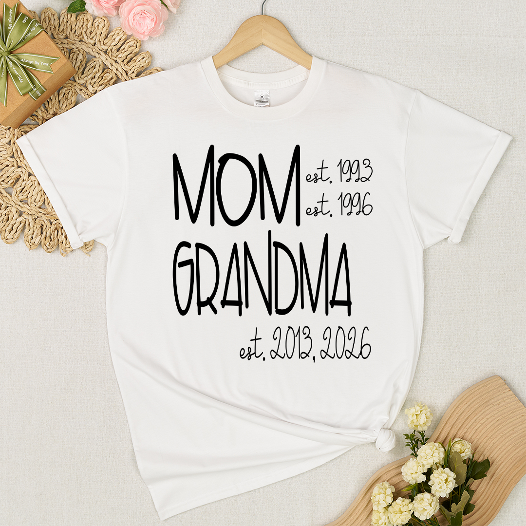 Grandma Grammy Nana Est Personalized T-Shirt