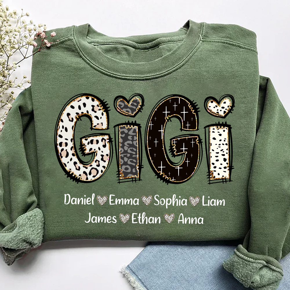 Custom Gigi Bible Style Gift For Grandma With Grandkids Sweatshirt