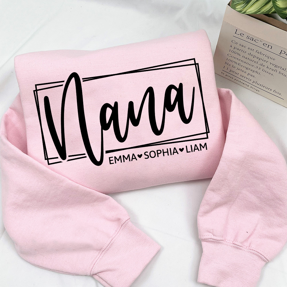 Custom Nana And Grandkids Sweatshirt