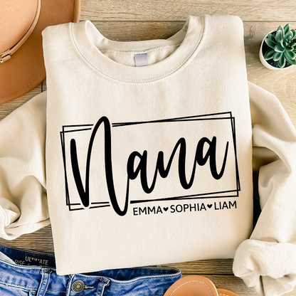 Custom Nana And Grandkids Sweatshirt