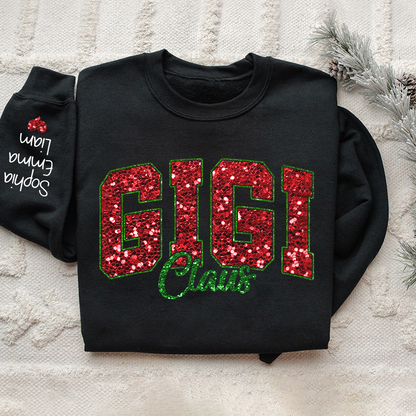 Custom Gigi Claus Christmas And Kids V2 Sweatshirt