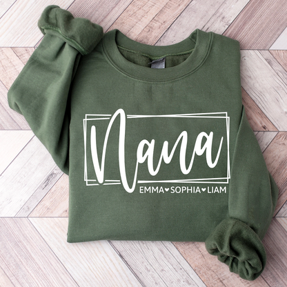 Custom Nana And Grandkids Sweatshirt