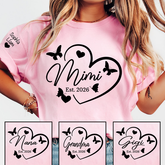 Mimi Est 2026 Shirt, Promoted to Mimi T-Shirt, New Grandma Announcement Gift for Her