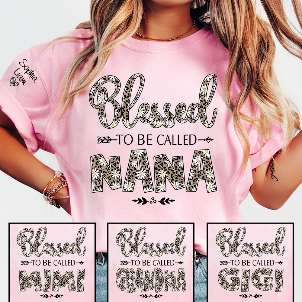 Blessed to Be Called Nana Shirt, Leopard Floral Nana T-Shirt, Cute Grandma Gift for Women