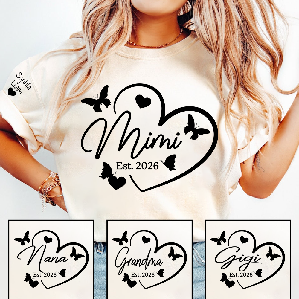 Mimi Est 2026 Shirt, Promoted to Mimi T-Shirt, New Grandma Announcement Gift for Her