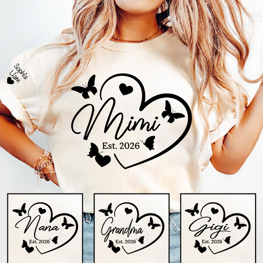 Mimi Est 2026 Shirt, Promoted to Mimi T-Shirt, New Grandma Announcement Gift for Her