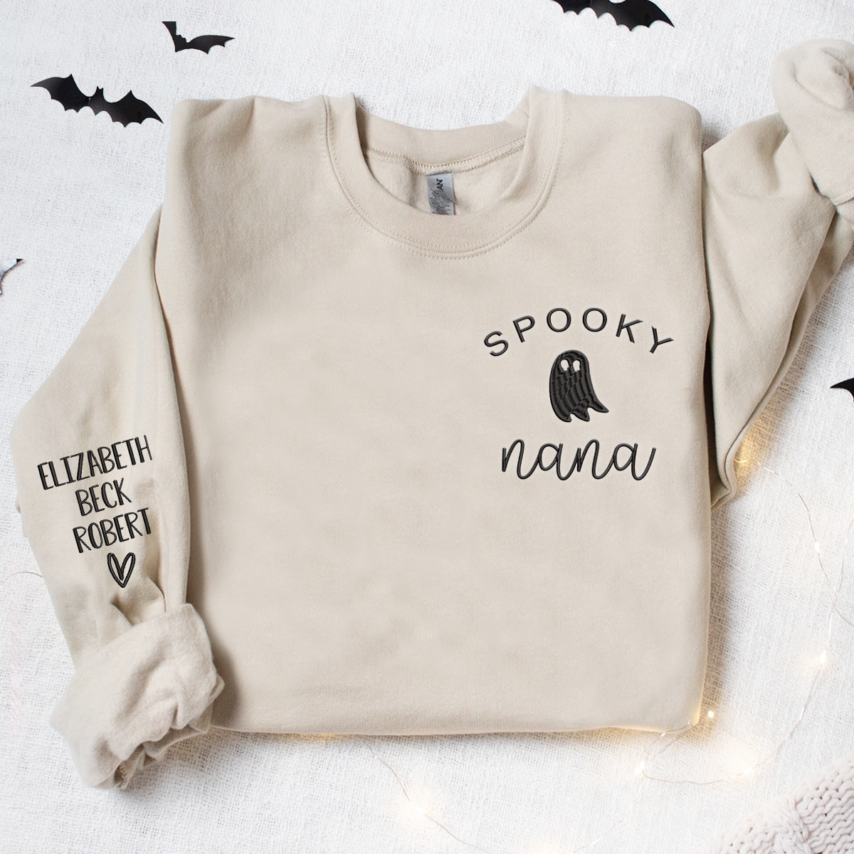 Spooky Nana With Kids Halloween Embroidered