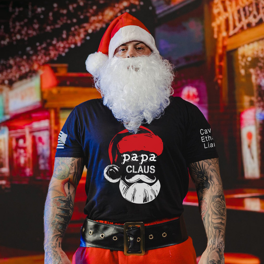 Papa Claus Christmas Shirt, Custom Papa With Kids, Grandpa Gift TH T-Shirt