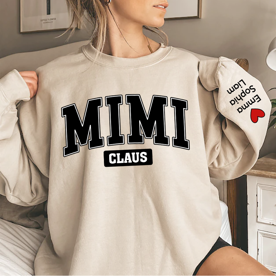 Personalized Mimi Claus Christmas, Custom Mimi And Kids, Grandma Gift TH Sweatshirt