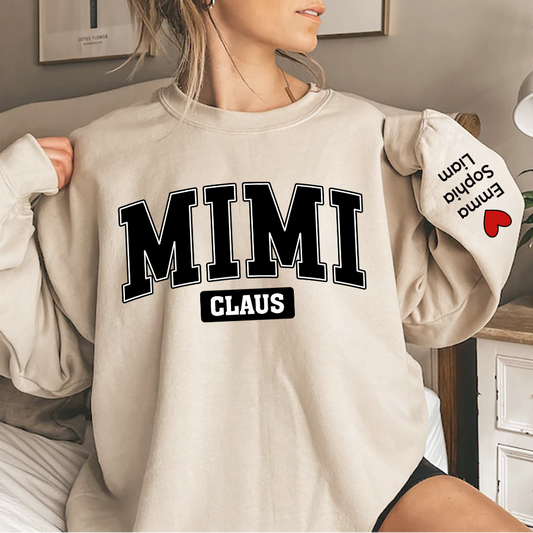 Personalized Mimi Claus Christmas, Custom Mimi And Kids, Grandma Gift TH Sweatshirt