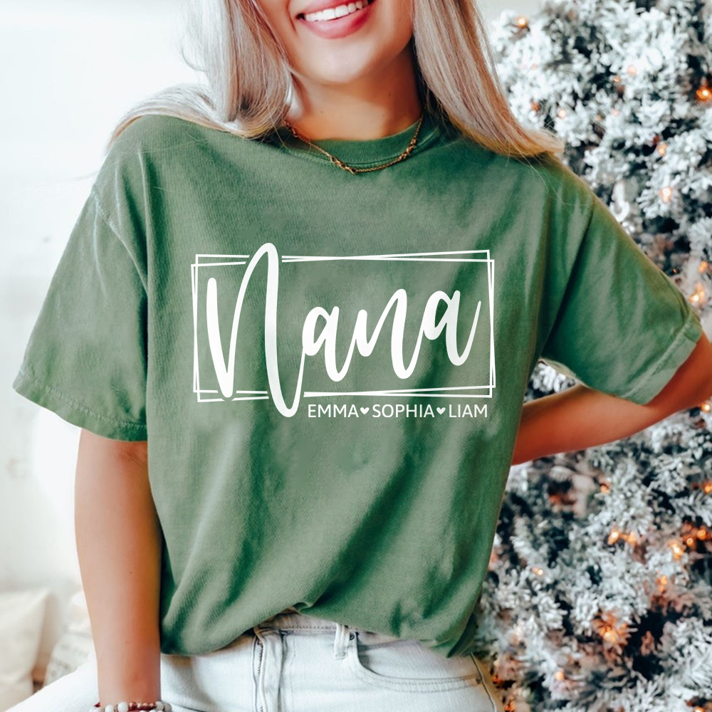 Custom Nana And Grandkids T-Shirt