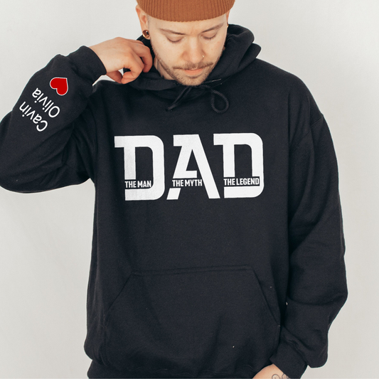 Personalized Dad The Man The Myth The Legend Hoodie
