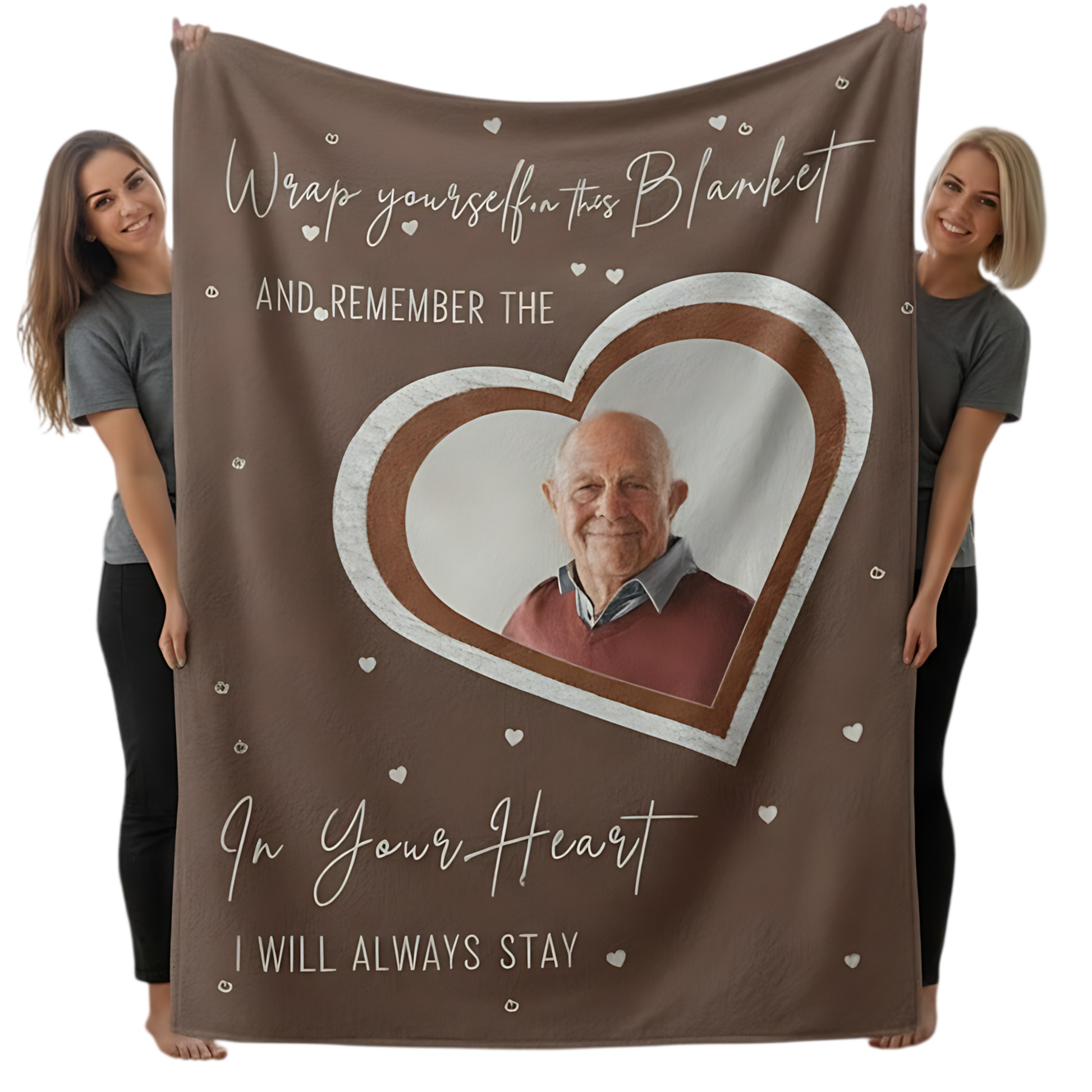 Personalized Memorial Photo Blanket – Custom Sympathy Blanket In Loving Memory Gift