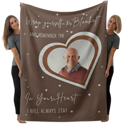 Personalized Memorial Photo Blanket – Custom Sympathy Blanket In Loving Memory Gift