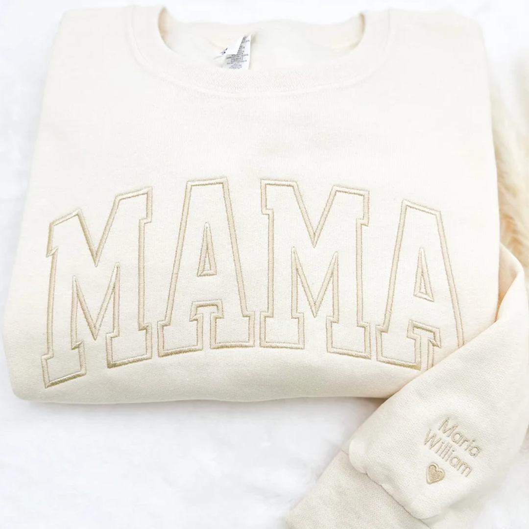 Embroidered Mama Personalized Kids Names