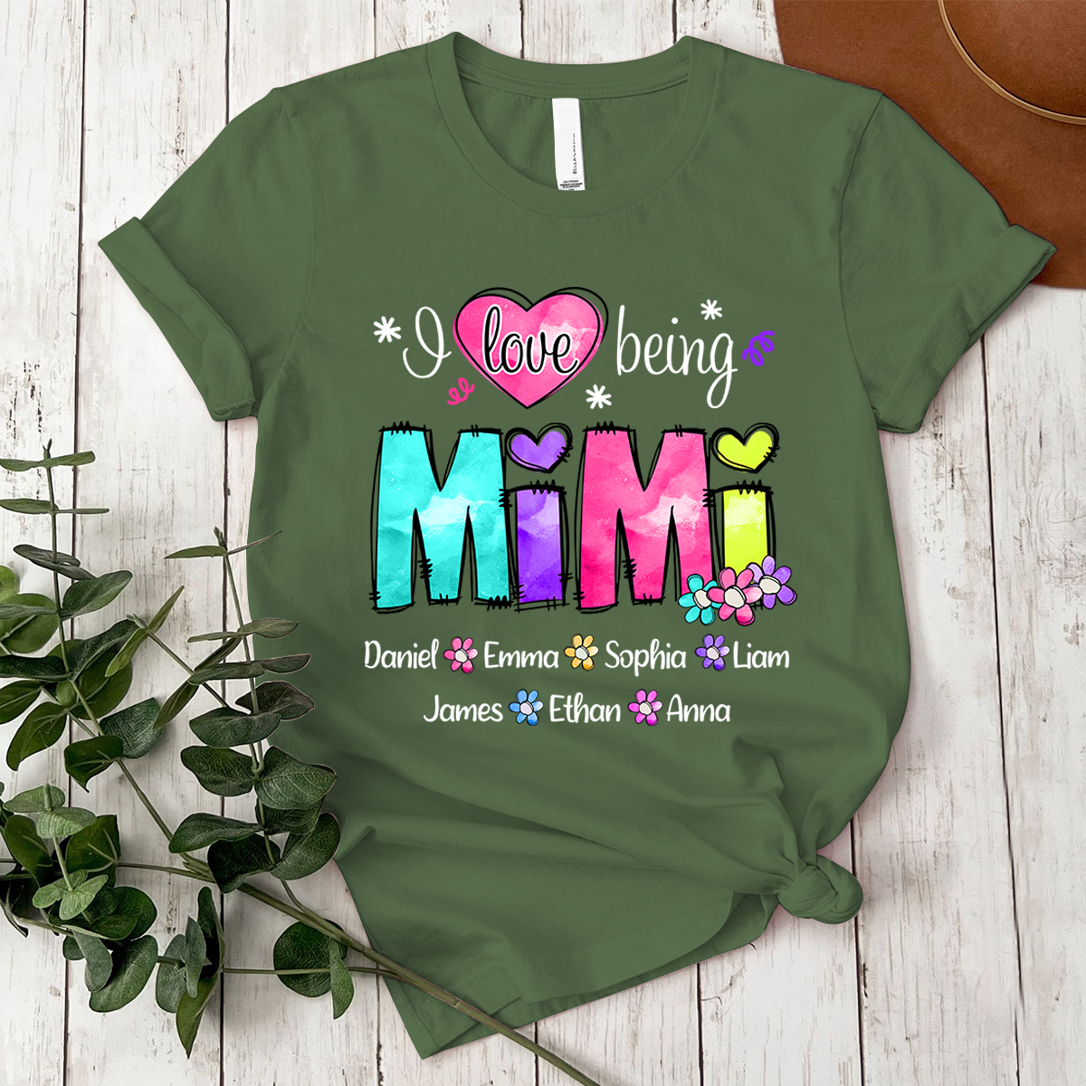 Custom I love being Nana Color Shirt, Personalized Nickname And Grandkids, Gift For Mother's Day