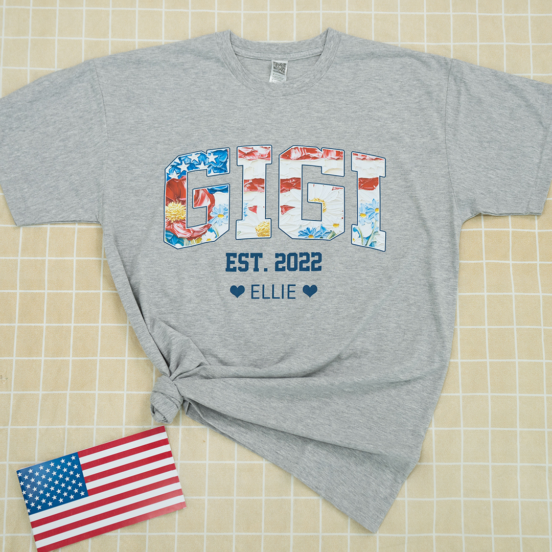Mimi Flower America Flag Patriotic 4TH of July Gift