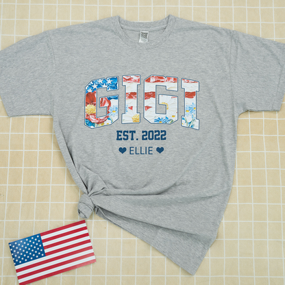 Mimi Flower America Flag Patriotic 4TH of July Gift