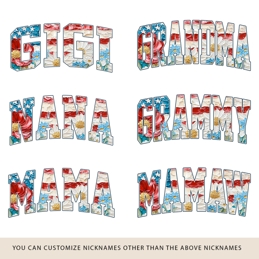 Mimi Flower America Flag Patriotic 4TH of July Gift