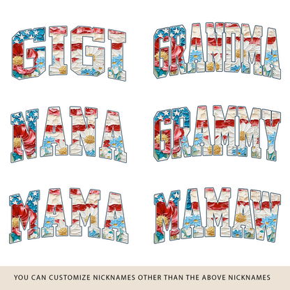 Mimi Flower America Flag Patriotic 4TH of July Gift