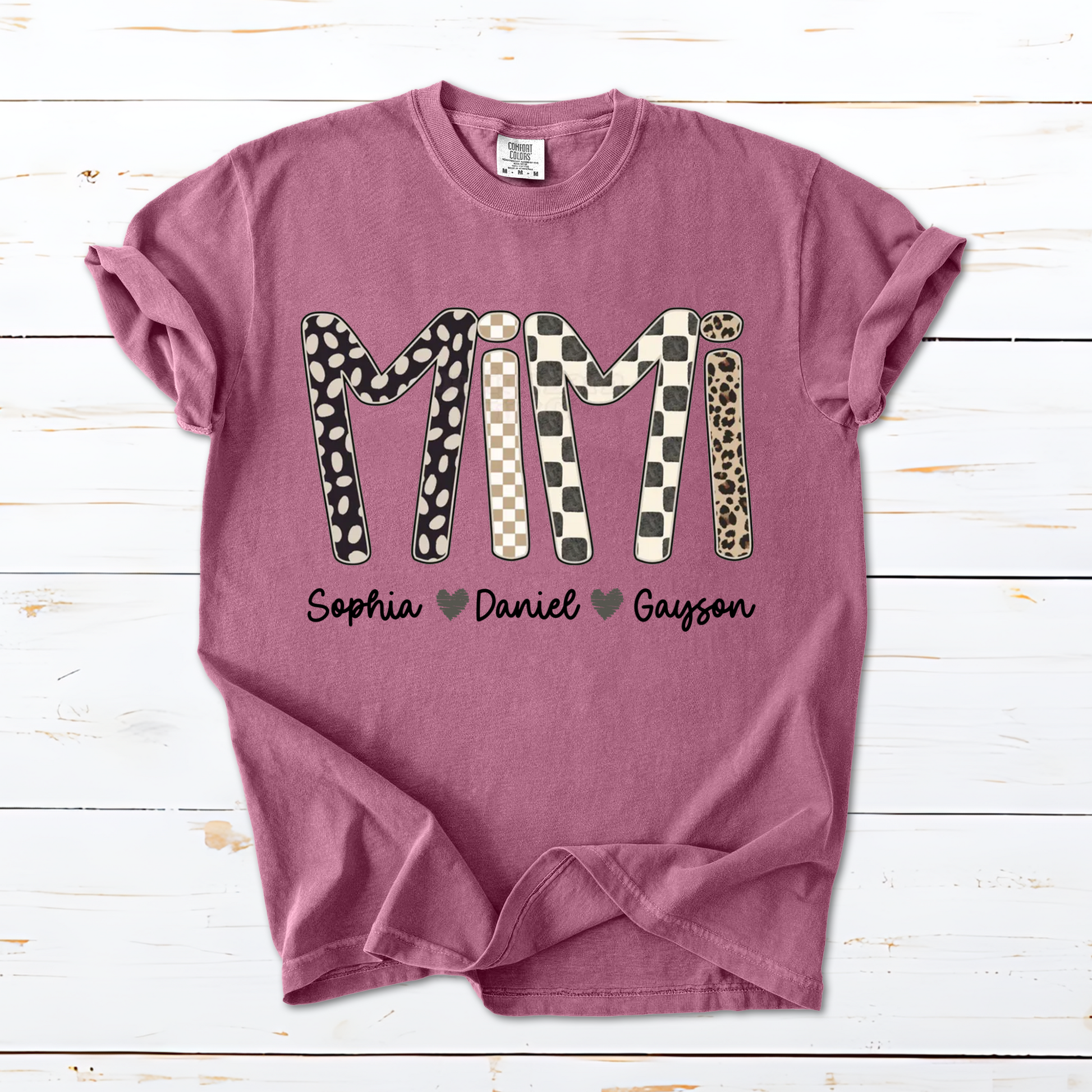 Mimi Leopard Custom Grandma Nana Gigi and Grandkids