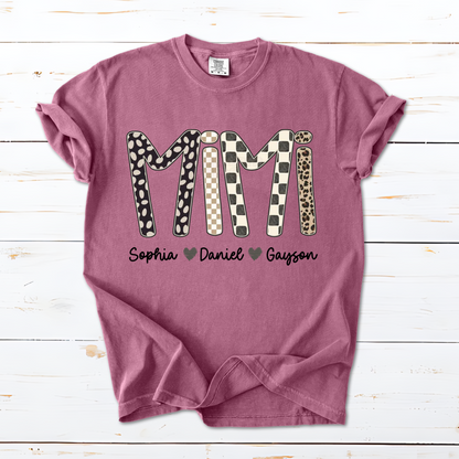 Mimi Leopard Custom Grandma Nana Gigi and Grandkids