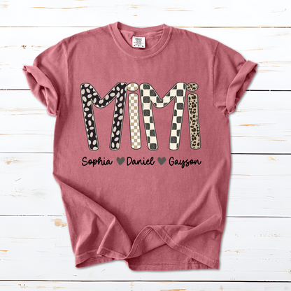 Mimi Leopard Custom Grandma Nana Gigi and Grandkids