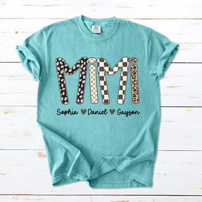 Mimi Leopard Custom Grandma Nana Gigi and Grandkids