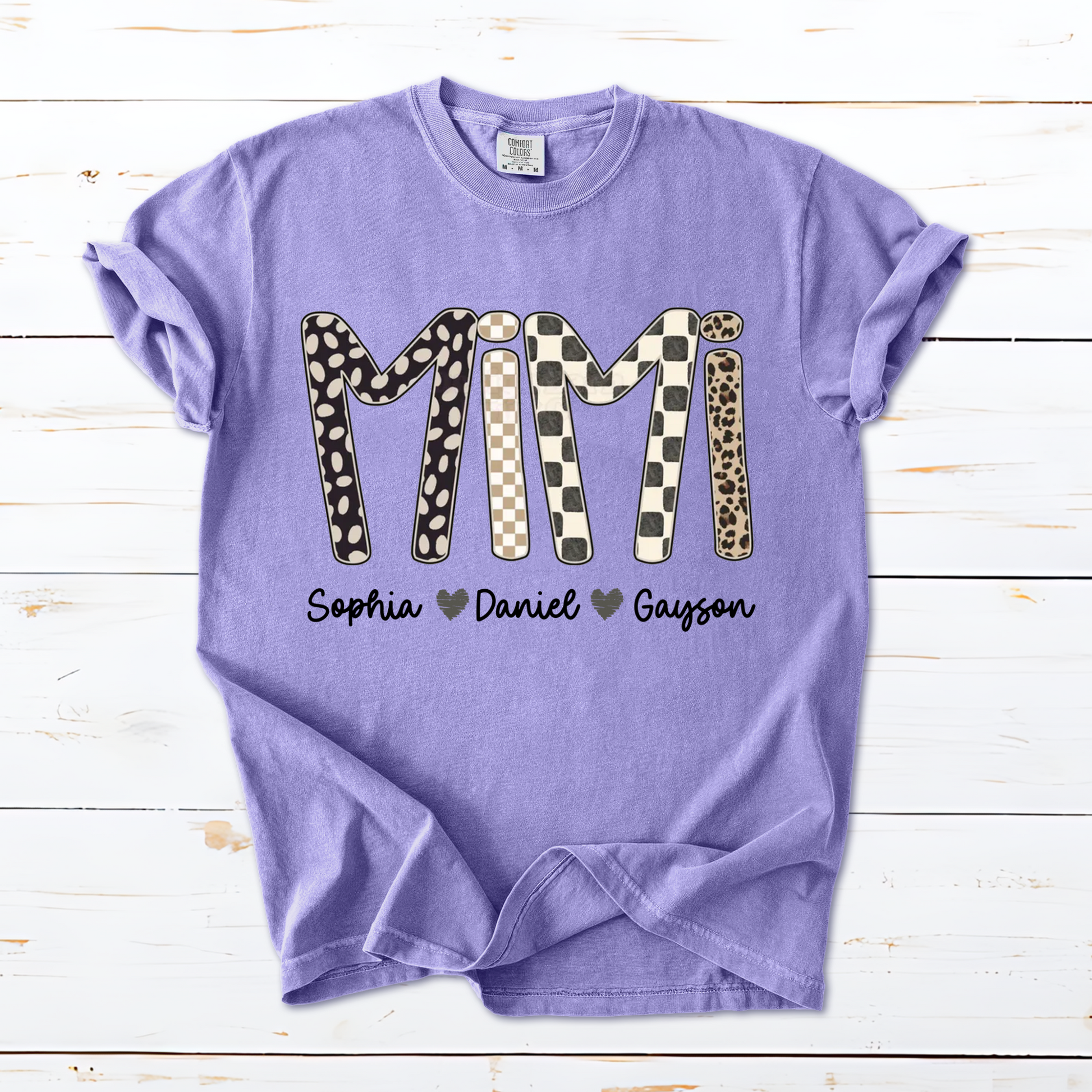Mimi Leopard Custom Grandma Nana Gigi and Grandkids