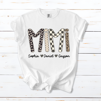 Mimi Leopard Custom Grandma Nana Gigi and Grandkids