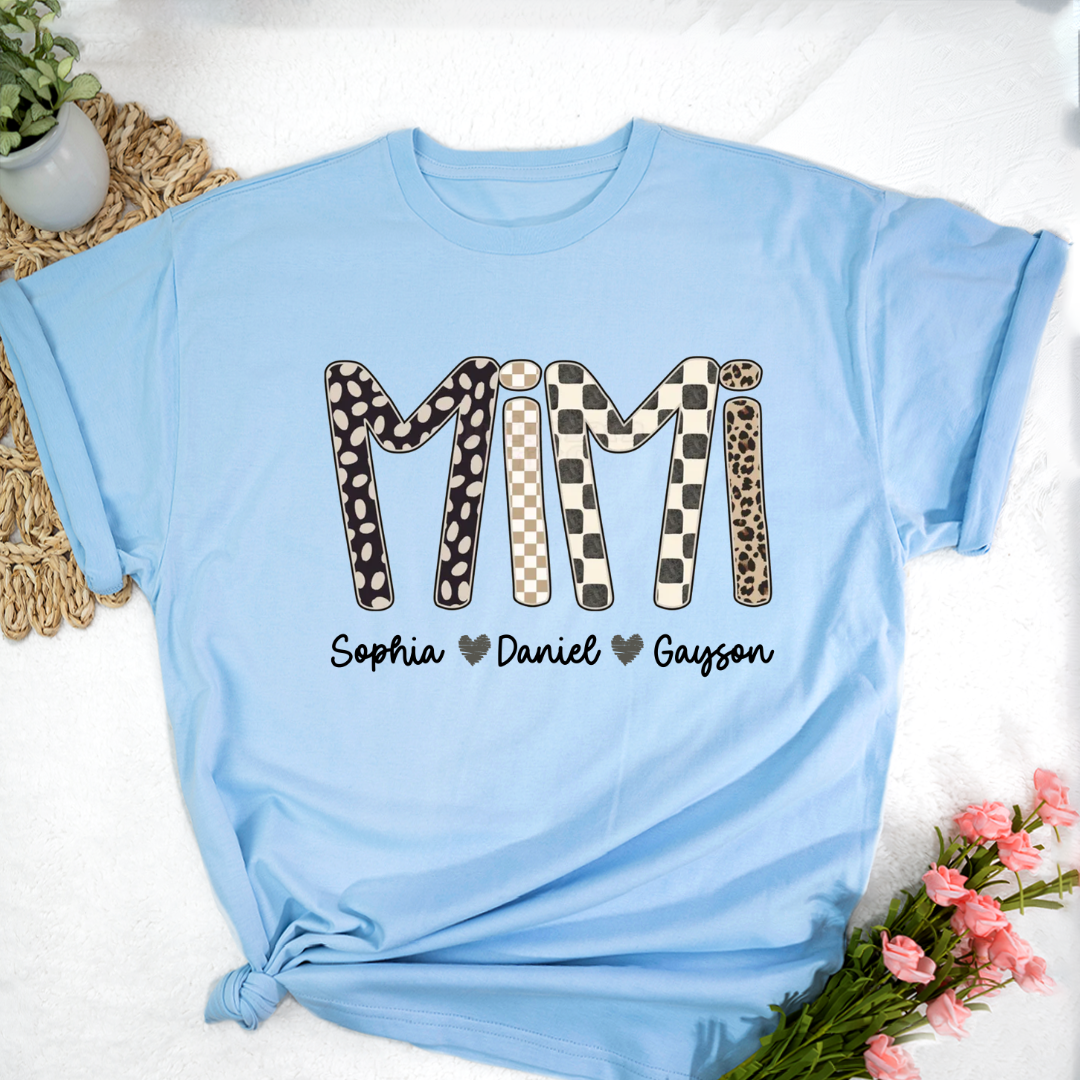 Mimi Leopard Custom Grandma Nana Gigi and Grandkids
